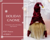 Pattern Christmas Gnome Video instruction , Toy Handmade Norwegian Gnome Christmas Decor Santa New year Christmas decoration Interior toy