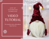 Christmas Gnome Video Tutorial step by step Toy Handmade Norwegian Gnome Christmas Decor Santa New year Christmas decoration Interior toy