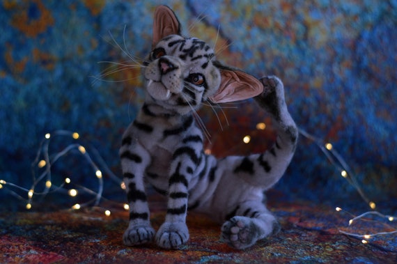 Fait Sur Commande Chat Oriental Animal De Collection Fait A Etsy