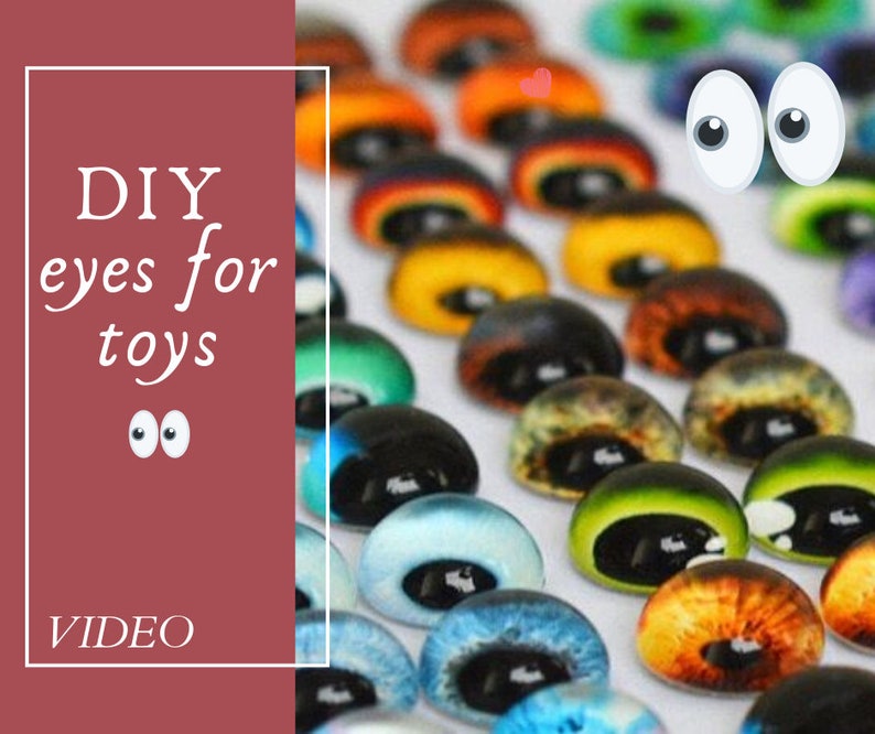 Video tutorial eyes for toys how to make a glass eye with a Etsy
