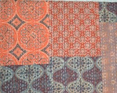 Patchwork Bed Cover Decor for bed Patchwork Bed Cover gift kantha stitches Bed Cover hand Block Bed cover