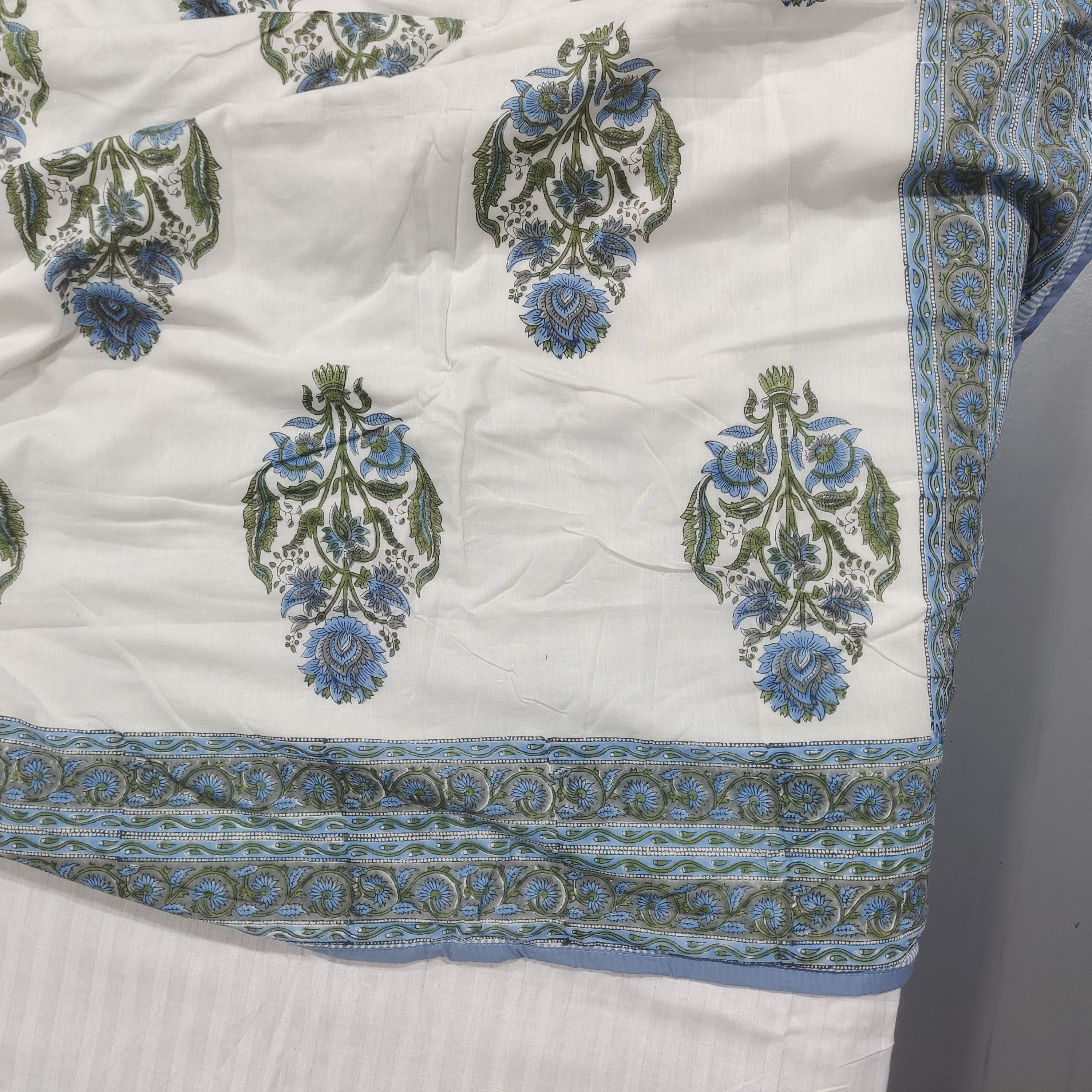 Cotton Indian Dohar AC Blanket Summer Quilt Reversible Hand Etsy