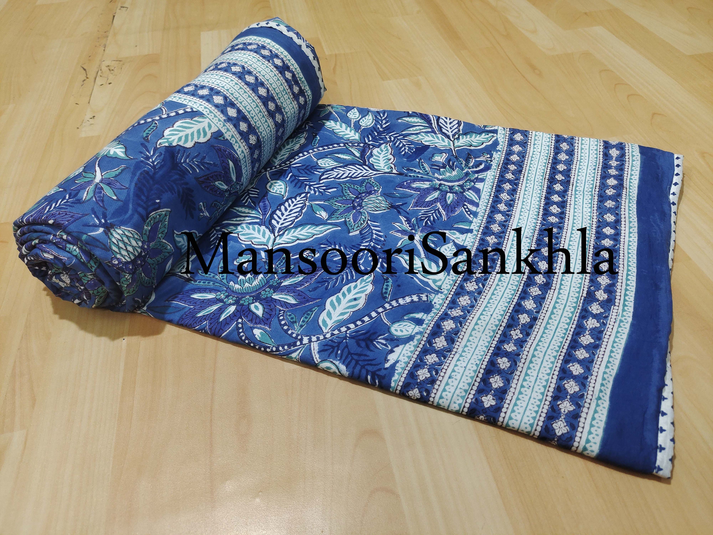 AC Quilt Summer Blanker Bedding Quilt Hand Block Print Etsy UK