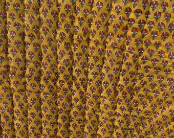 Jaipuri Reversible Razai Small Buta Pattern, Handmade Print Cotton Quilt