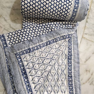 Handmade Cotton Quilt: Reversible Boho Bedspread, King/Queen