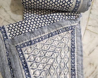 Handmade Cotton Quilt: Reversible Boho Bedspread, King/Queen