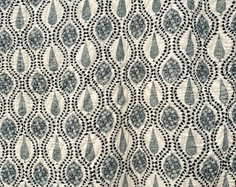 Jaipur Block Printed Quilt | Reversible Cotton Blanket | Modern Mughal Floral Leaves Design