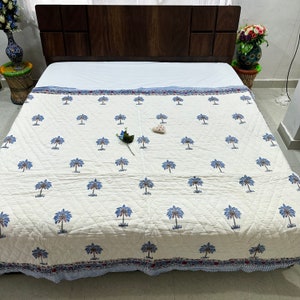 New Traditional Block Print Quilt, Attractive Quilt, Hand Block Print Quilt, Top Quality Quilt, Big Size Quilt, Unique Quilt, Modern Quilt