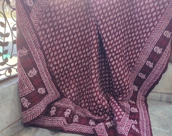 Handmade Indigo Botanical Quilt - Sage Green Floral Jaipuri Razai - Boho Cotton Throw
