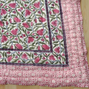 Indian Reversible Quilts/Jaipuri Razai/Soft Quilt/Hand Block Print Quilt /Jaipuri Famous Quilt/Queen Quilt/Cotton Quilt/Jaipuri Razai Quilt