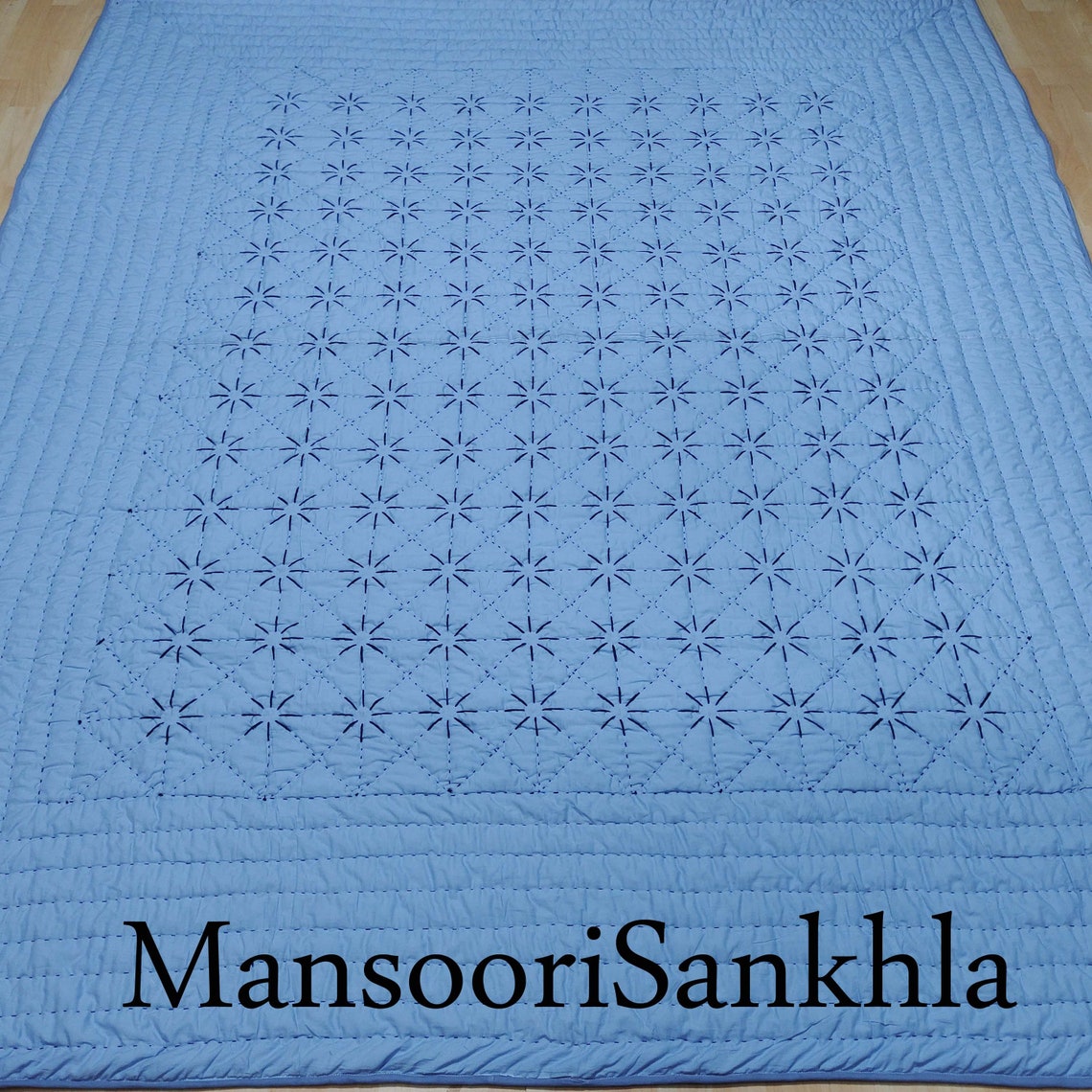 Cotton Kantha Reversible Quilt Soft Cotton Quilt Hand Block Etsy