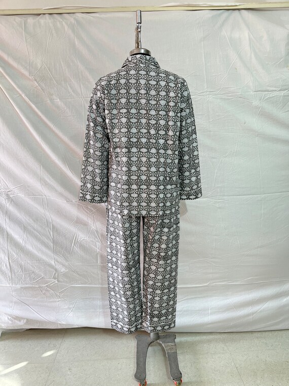 Night Wear Floral Hand Block Print Indian Cotton Night Dress Lounge Wear Pyjamas Women Shirt Dress Beach Wear Etsy Canada