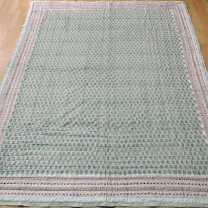 Edredones reversibles indios/Edredones Jaipuri Razai/Edredones suaves/Edredones con estampado de bloques a mano/Edredones famosos de Jaipuri/Edredones tamaño queen/Edredones florales/Edredones Kantha