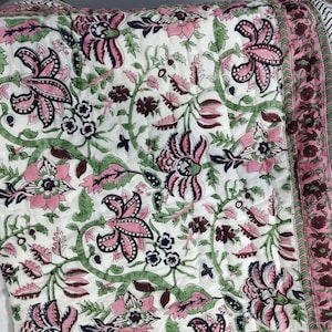 Indian Reversible Quilts/Jaipuri Razai/Soft Quilt/Hand Block Print Quilt /Jaipuri Famous Quilt/Queen size Quilt