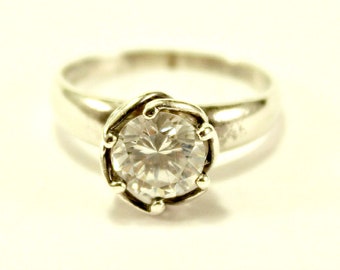 R4058 Women Fashion Jewelry 18K Yellow White Gold Promise Wedding Cocktail Ring