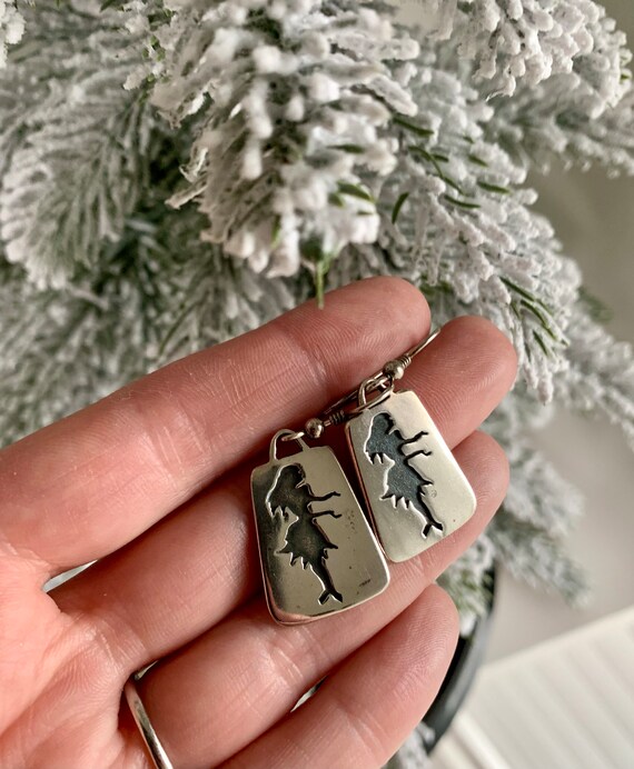 Vintage Sterling Silver 925 Signed Dangle Earring… - image 2