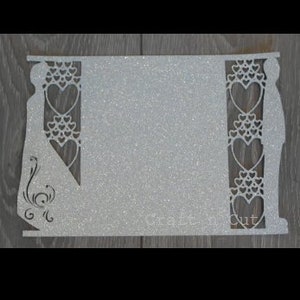 Tri fold wedding invitation cover