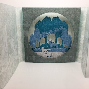 Christmas forest 3d Card