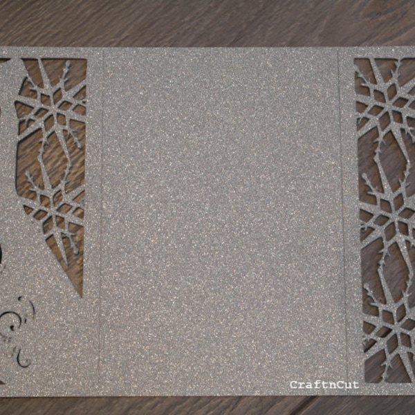 Snowflake wedding invitation cover