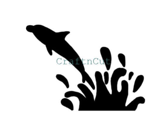Dolphin Splash Svg Etsy