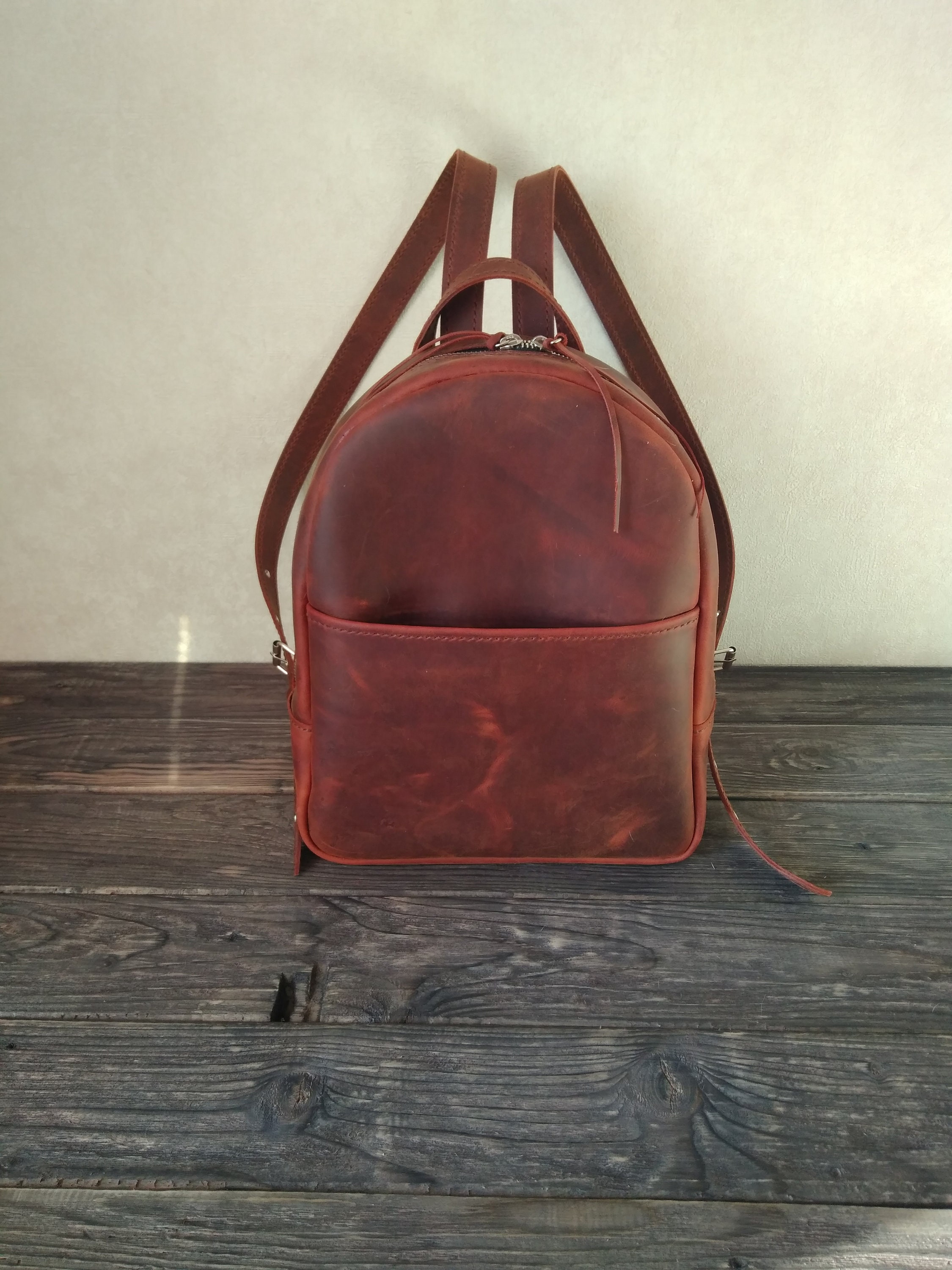 Leather backpack women backpack Small Leather backpack Etsy