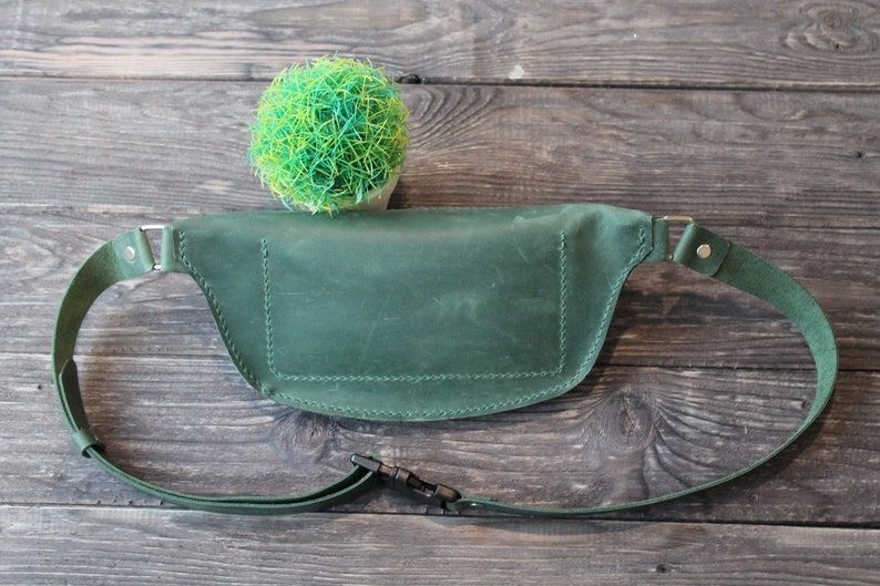 Leather fanny pack green fanny pack belt bag hip bag green Etsy