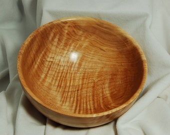 5 1/2 inch Handmade Figured Maple Bowl  Fiddleback or Tiger Maple