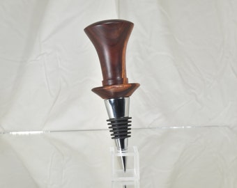 Cocobolo and Stainless Steel Bottle Stopper 5 Top Hat ***scratch and dent clearance***