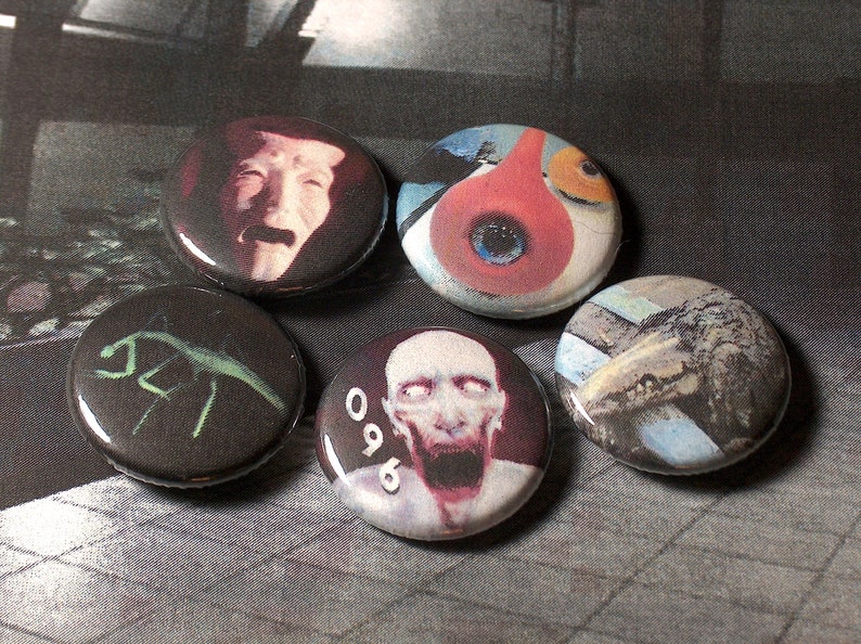 SCP Pin-On Punk Buttons B  Set of 5 image 1