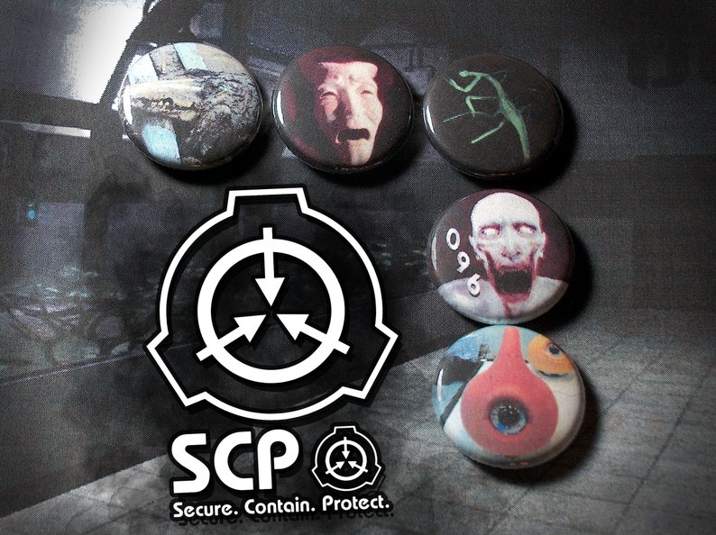 SCP Pin-On Punk Buttons B  Set of 5 image 0
