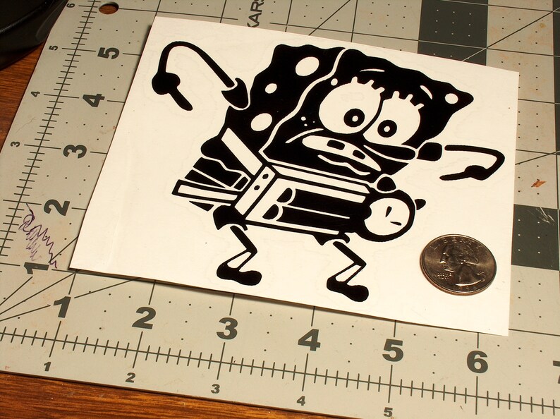 Spongebomb Bathpants Vinyl Decal