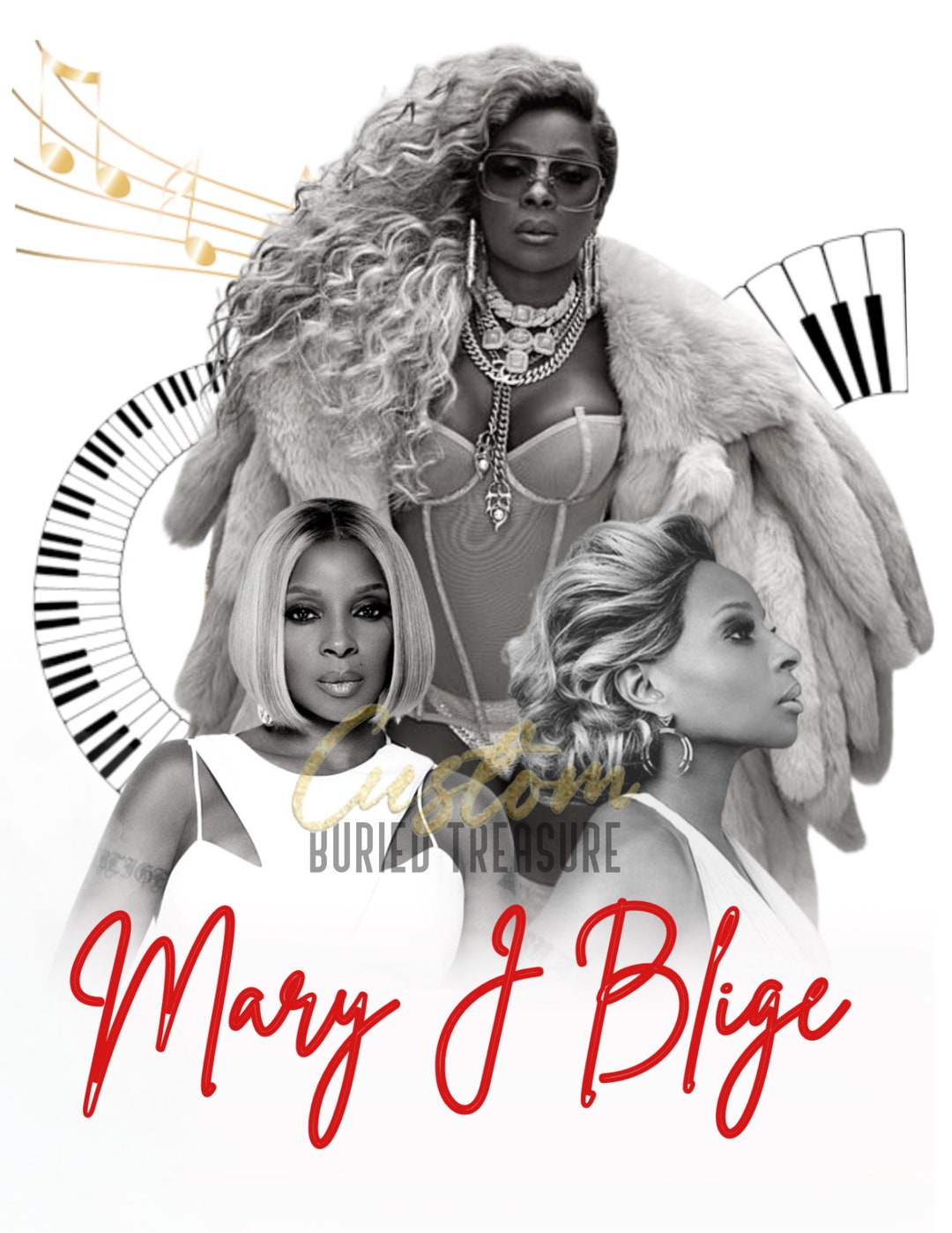 Mary J Blige PNG JPEG PDF Etsy