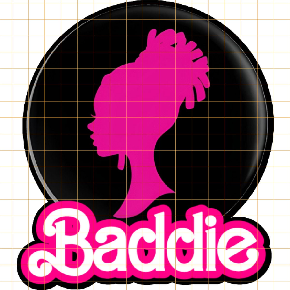 Logo Black Barbies Black Barbie Sticker, image size:1200x1200