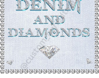 Denim y diamantes PNG JPEG
