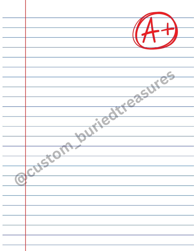 A+ School Paper PNG SVG JPEG (digital Download) - Etsy