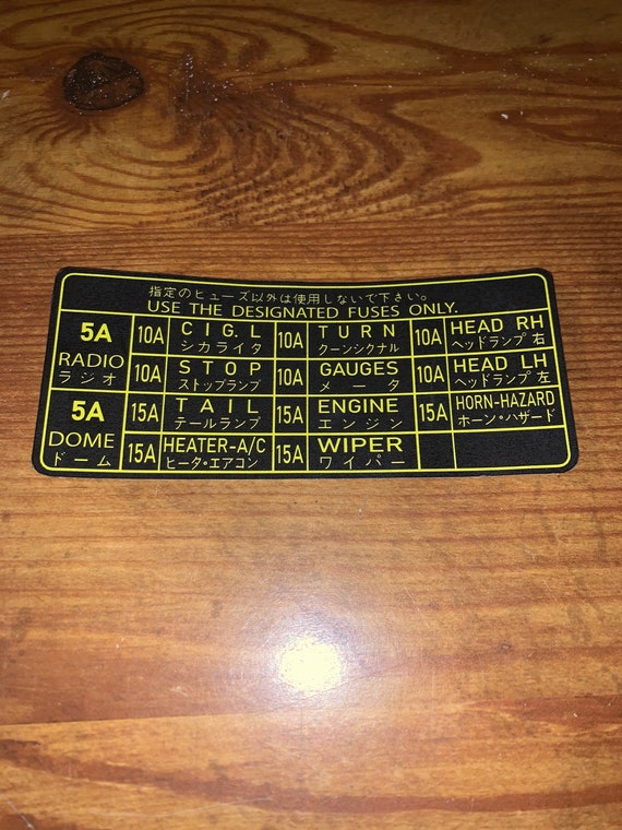 1988 Toyota Pickup Fuse Box Diagram 