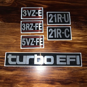 Toyota valve cover and Intake decals