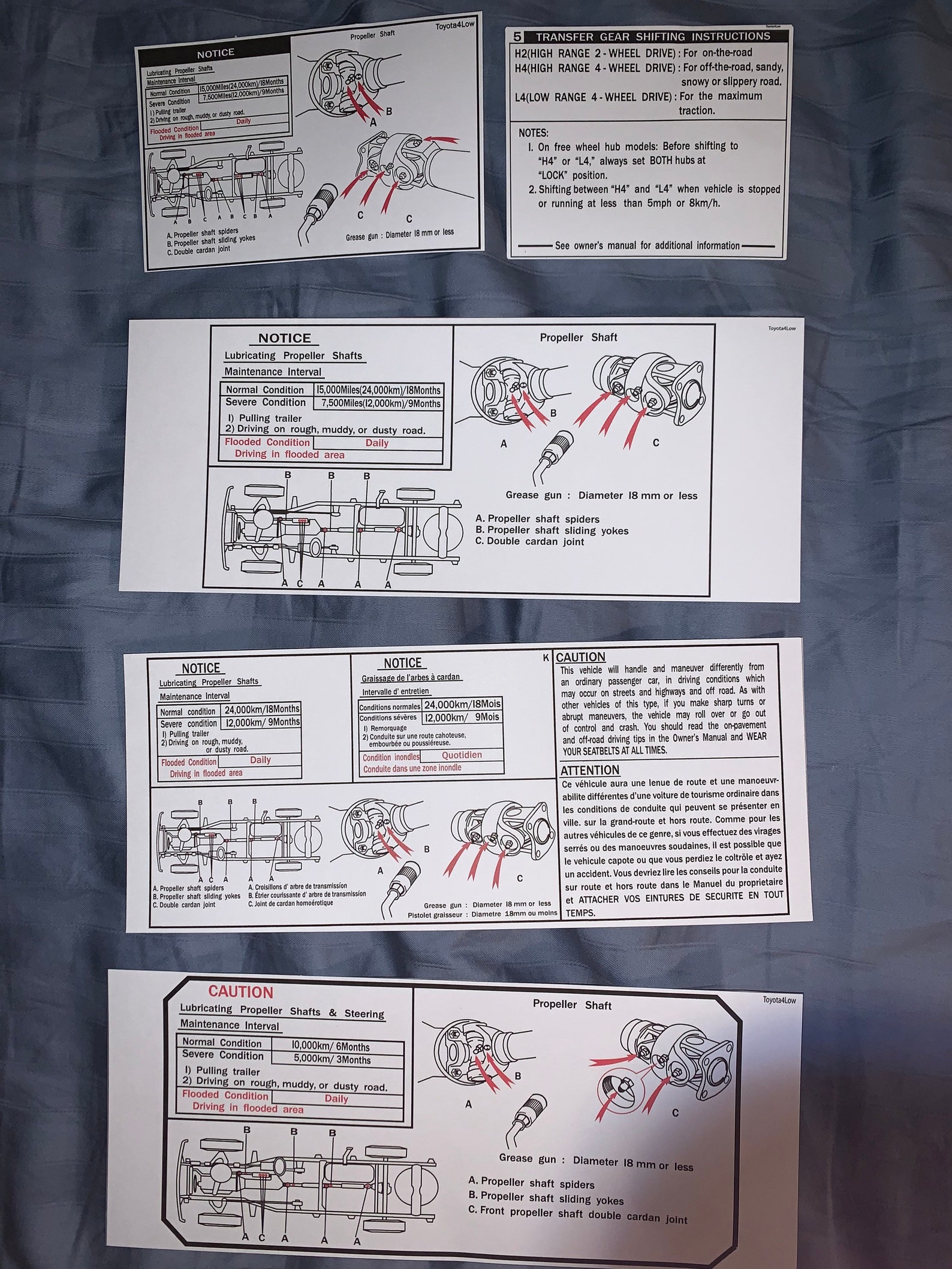 Toyota Pickup and 4runner Chassis Lube Grease Instructions Sun Etsy