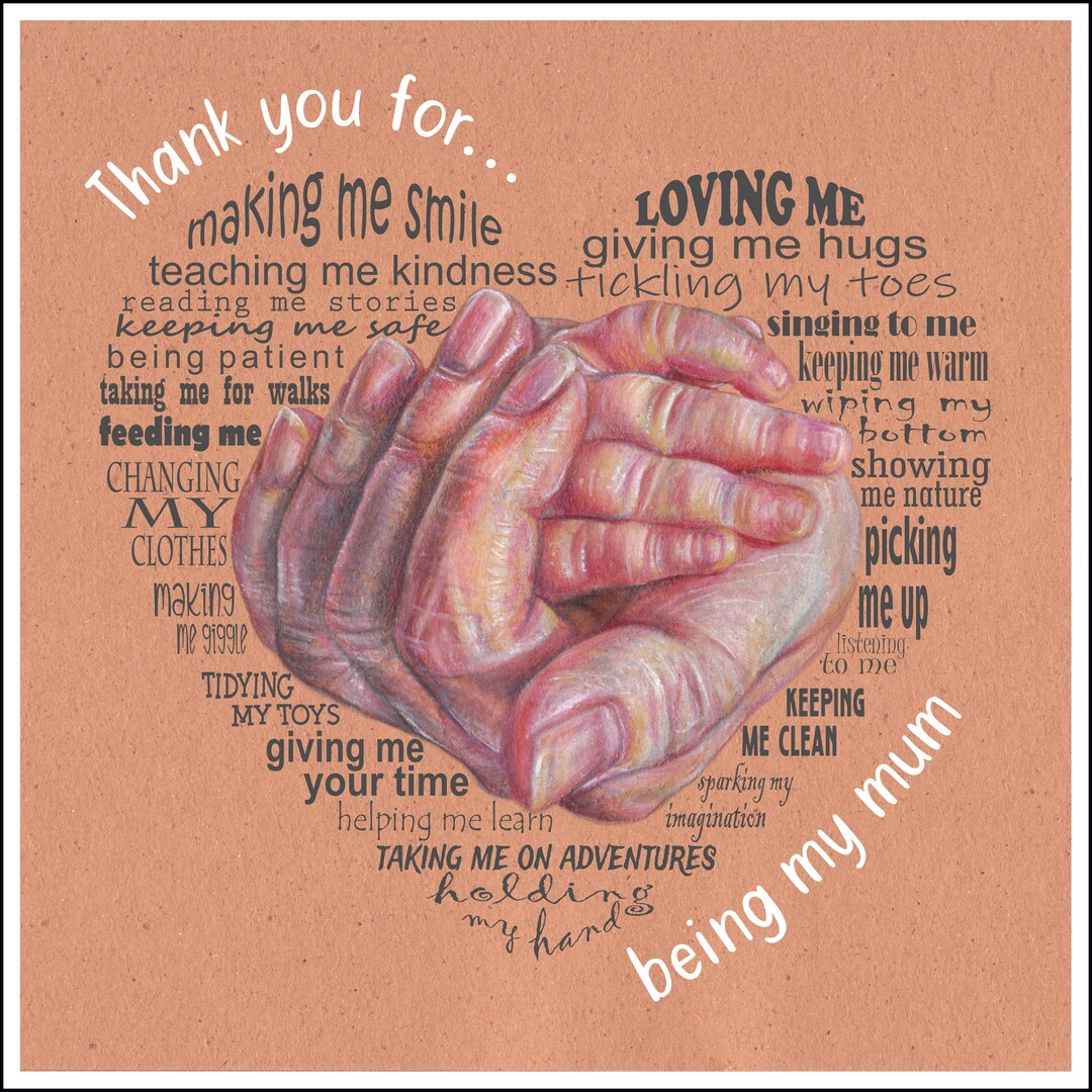 Thank You for Being My Mum - Mother’s Day Card - Etsy