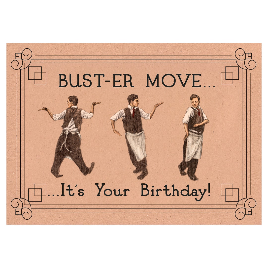 Buster Keaton Birthday Card - Etsy