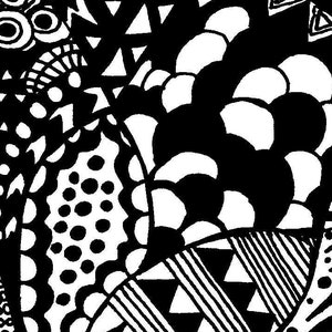 Handmade Black and White Coloring Sheet