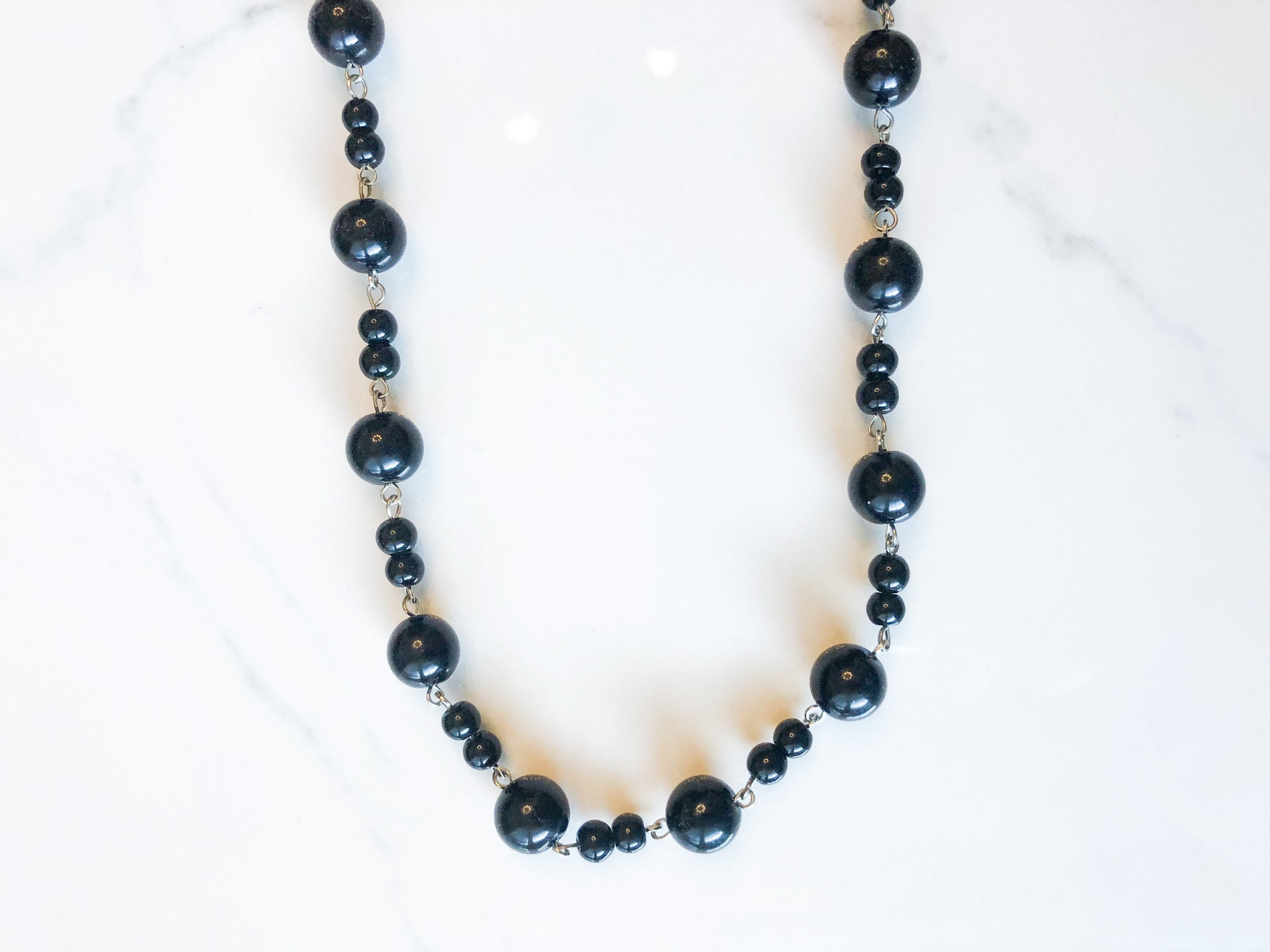 Shawn Mendes Inspired Black Beaded Necklace Etsy UK