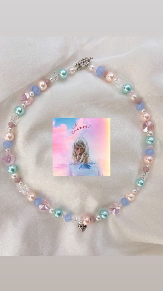 Taylor Swift “lover” Inspired Beaded Necklace!! Eras Tour