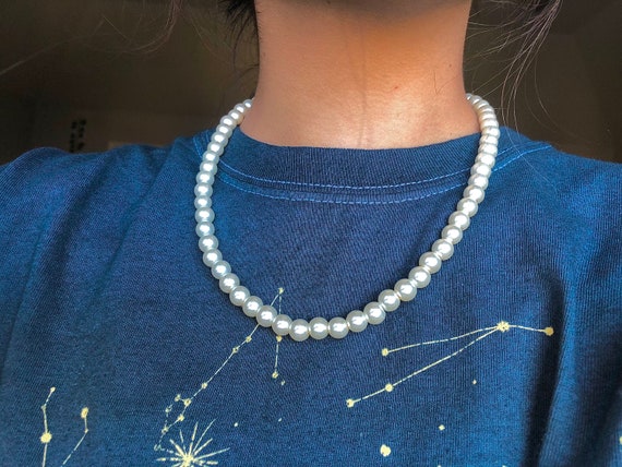 Harry Styles Inspired Pearl Necklace Etsy
