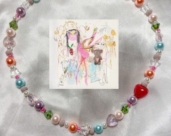 Beatopia inspired necklace! | Beabadoobee necklace | rockstar necklace | beaded colorful necklace | Eras Tour necklace