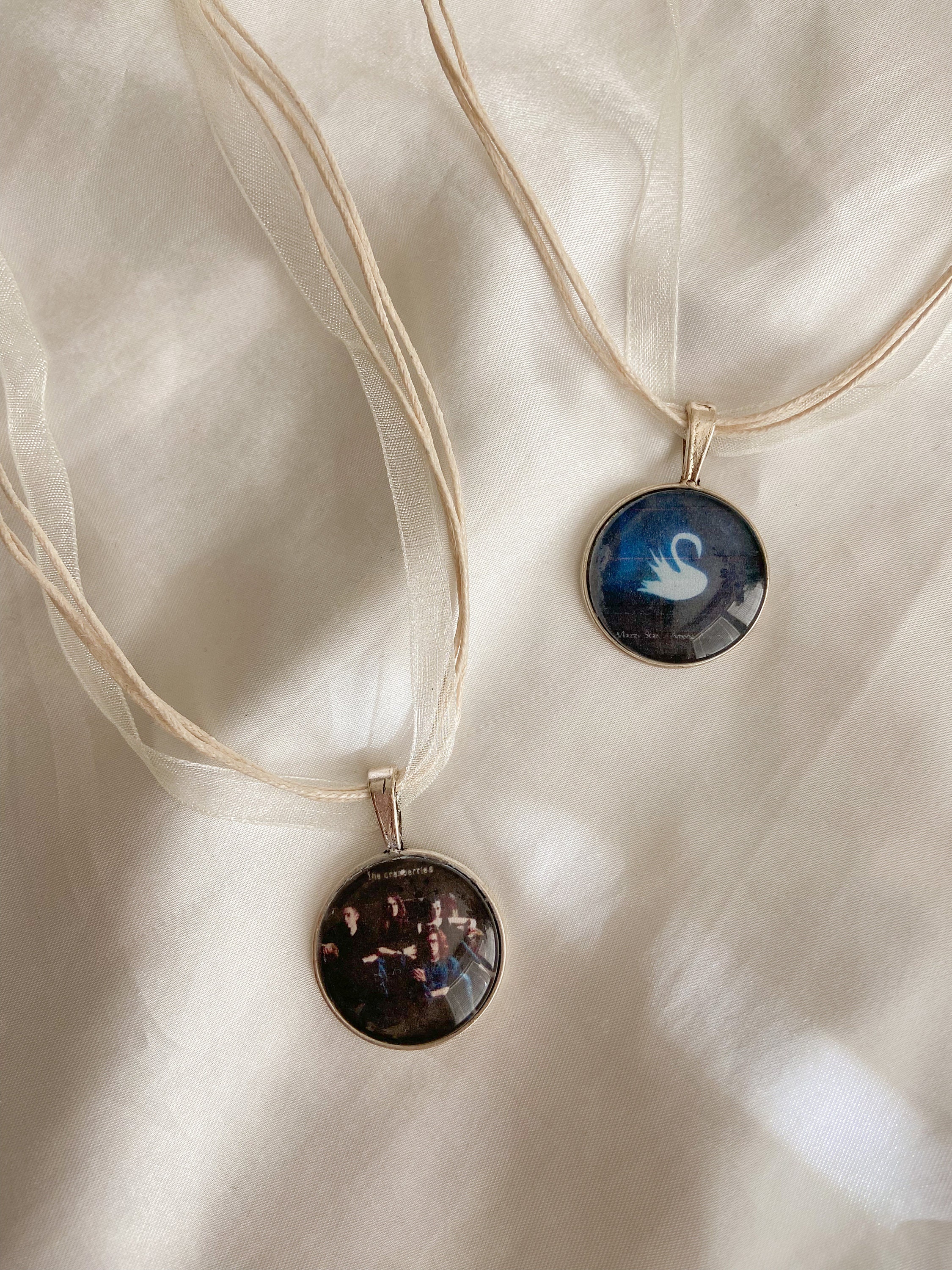 The Cranberries | Mazzy Star | Album Inspired Necklace | ribbon album pendant necklace