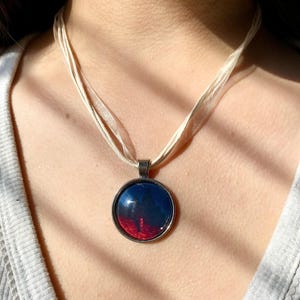 Phoebe Bridgers “Punisher” necklace | album inspired necklace | ribbon album pendant necklace