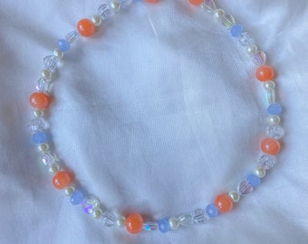 The “Madison” Glass Beaded Pearl Necklace!!