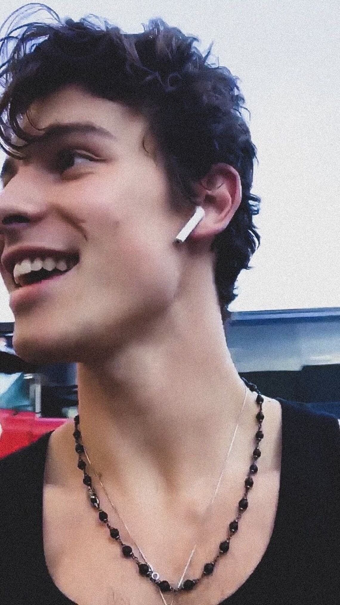 Shawn Mendes Inspired Black Beaded Necklace Etsy UK