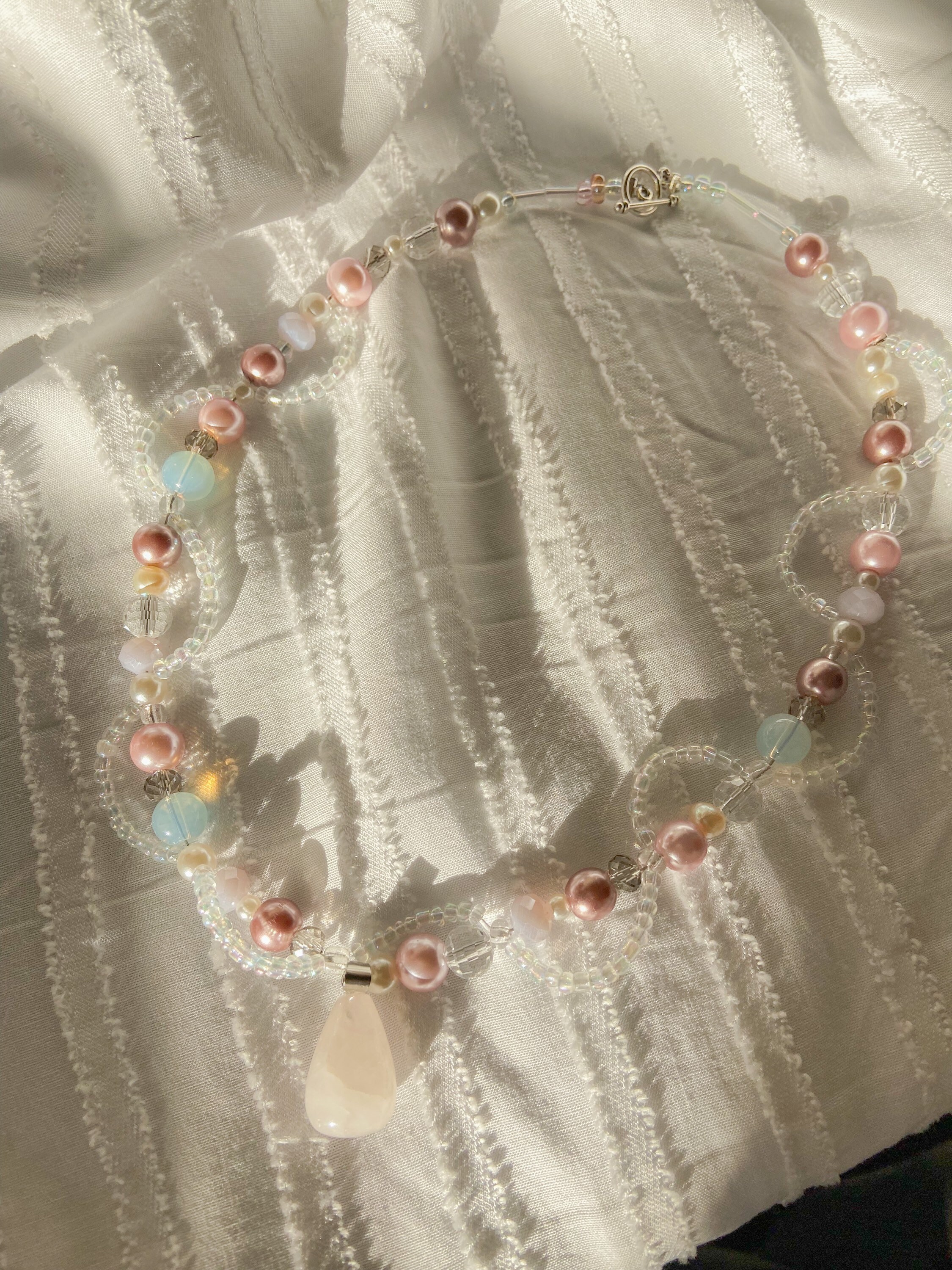 Fairytale Dream 3 Beaded Necklace Stone Pendant - Etsy